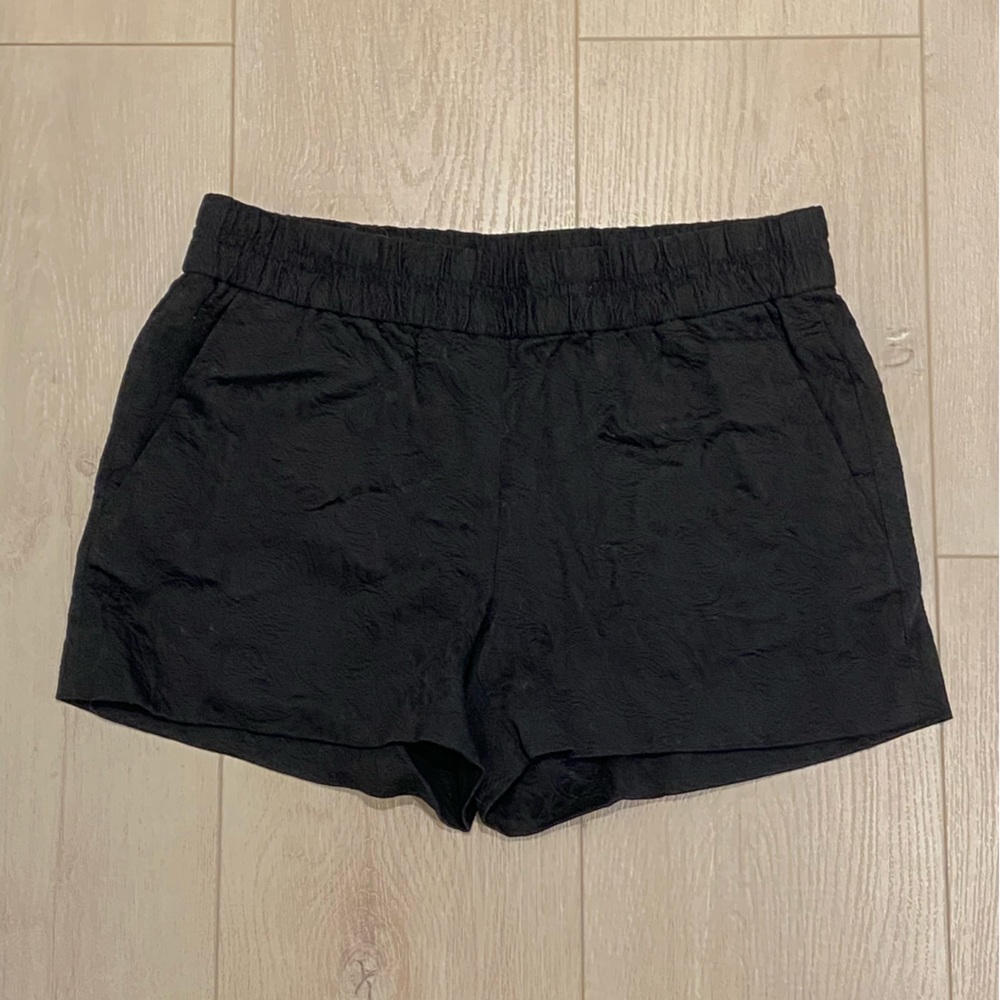 J. Crew Black Brocade Shorts
